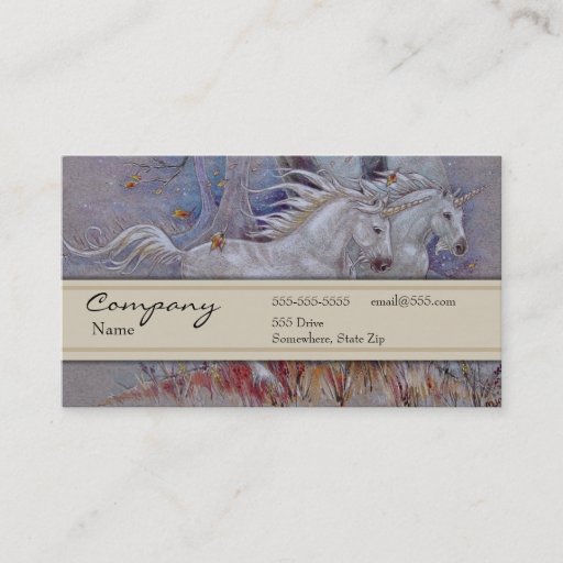 Customizable Profile Card - Unicorn Business Cards