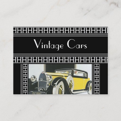Customizable Profile Card Vintage Cars Business Card Template