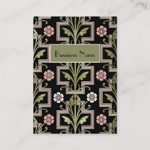 Profile Card Vintage Pink Black Floral