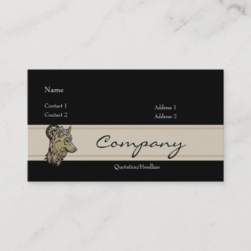 Customizable Profile Card - Wolf Business Card Templates