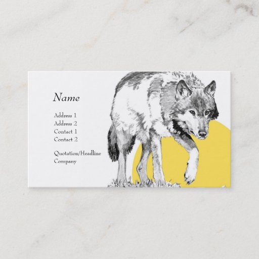Customizable Profile Card - Wolf Business Card
