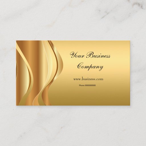 Customizable Profile Gold Elegant Classy Business Card