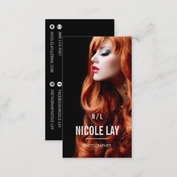 ★ Profile Headshot Custom Business Card ★ by laurapapers at Zazzle