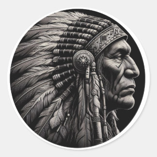 Profile Indio Classic Round Sticker