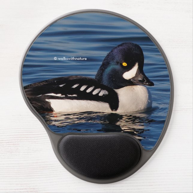 Profile of a Barrow's Goldeneye Gel Mouse Pad (Front)