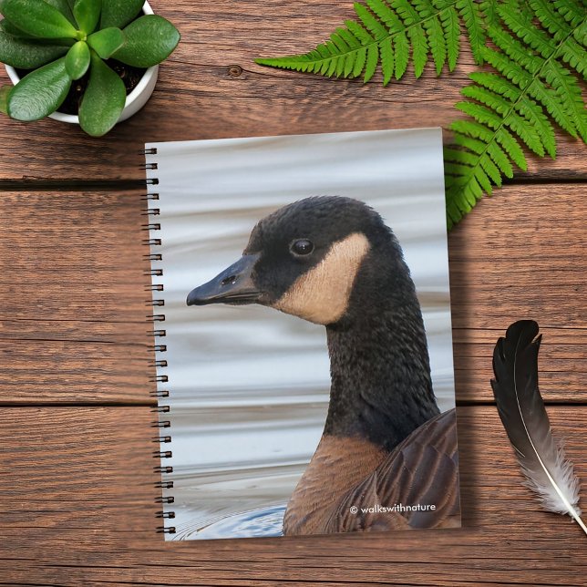 Profile of a Cackling Goose Notebook (Profile of a Cackling Goose in the Pond Journal Cover Photo)