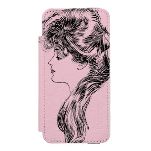 Profile Of A Gibson Girl, 1903 iPhone SE/5/5s Wallet Case