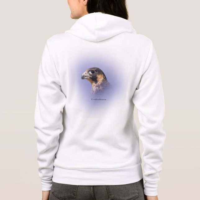 Profile of a Juvenile Peregrine Falcon Hoodie (Back)