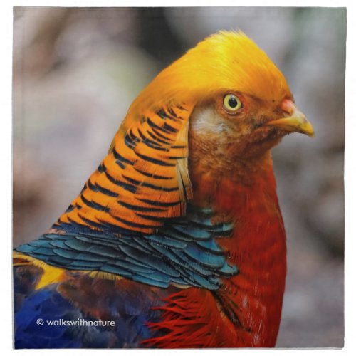 Profile of a Red Golden Pheasant Napkin