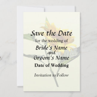 Profile of a Sunflower Save the Date