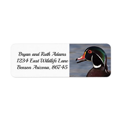 Profile of A Wood Duck Label