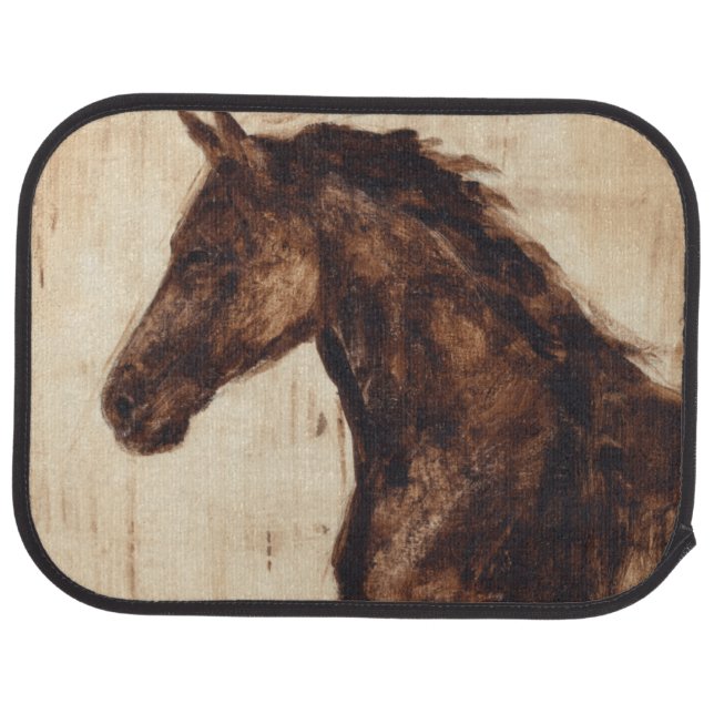 Profile of Brown Wild Horse Car Floor Mat (Rear)