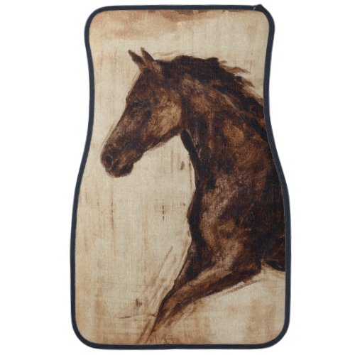 Profile of Brown Wild Horse Car Mat