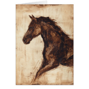 Profile of Brown Wild Horse Cards