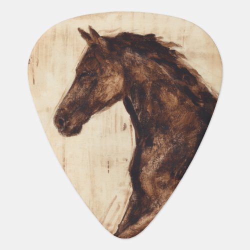 Profile of Brown Wild Horse Guitar Pick