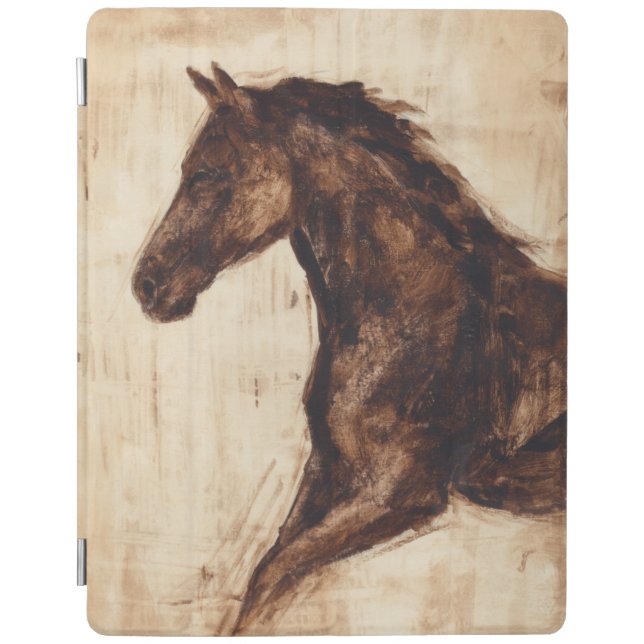 Profile of Brown Wild Horse iPad Smart Cover (Front)
