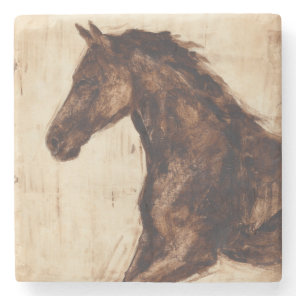 Profile of Brown Wild Horse Stone Coaster