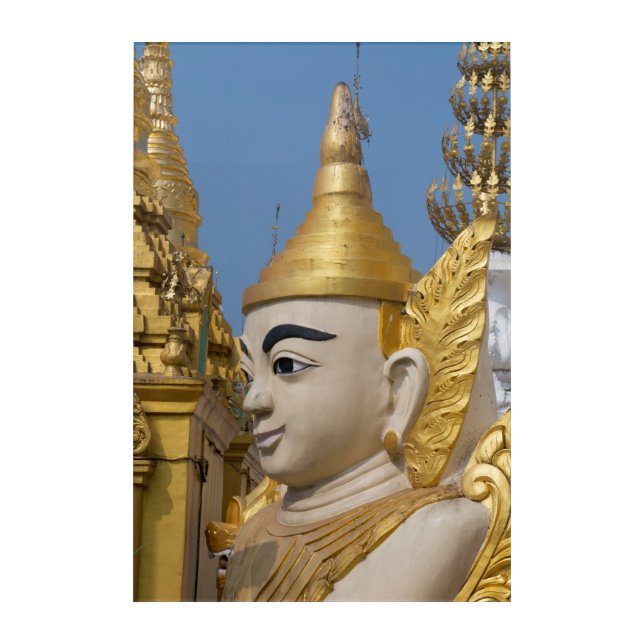 Profile Of Buddha Statue Acrylic Print (Front)