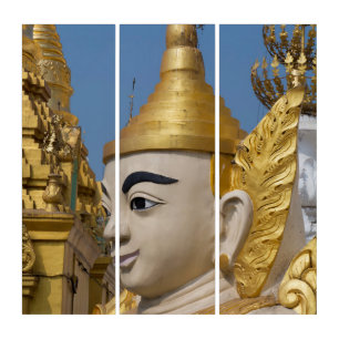 Profile Of Buddha Statue Triptych