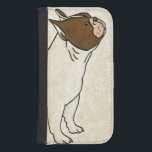 Profile of French Bulldog Looking Up Wallet Phone Case For Samsung Galaxy S4<br><div class="desc">Chariklia Zarris knows how to capture the best emotion in each of her drawings. It is no exception in this simple and contemporary drawing of a French bulldog.  Get this cool dog-themed image on your Zazzle product today.</div>