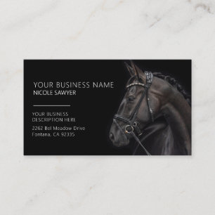 Profile of Horse Personalized Equine Horse Business Card