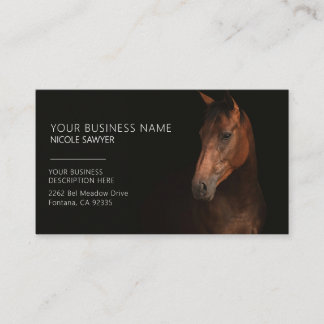 Profile of Horse Personalized Equine Horse Business Card