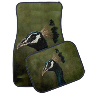 Profile of Peacock  Car Floor Mat