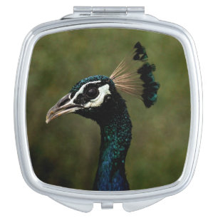 Profile of Peacock Compact Mirror