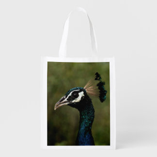 Profile of Peacock  Grocery Bag