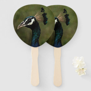 Profile of Peacock  Hand Fan