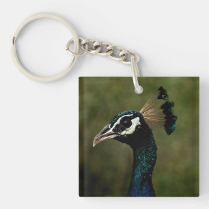 Profile of Peacock  Keychain