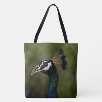 Profile of Peacock  Tote Bag