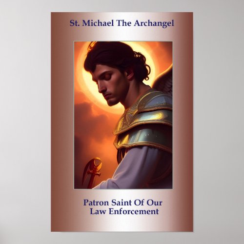 Profile of Saint Michael the Archangel for Law  Poster