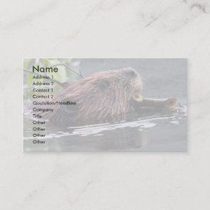 profile or business card, beaver business card