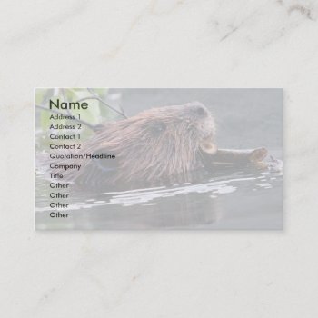 Profile Or Business Card  Beaver Business Card by WorldDesign at Zazzle