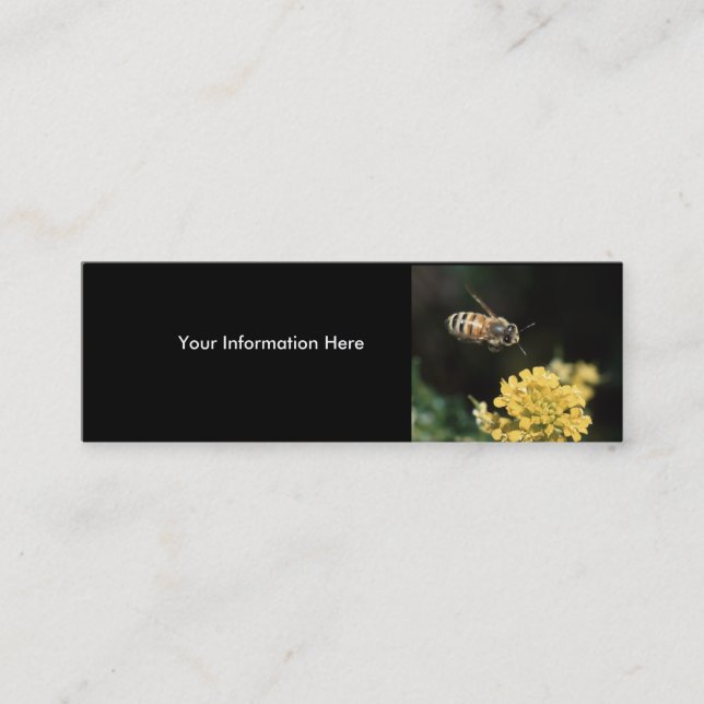 profile or business card, bee mini business card (Front)