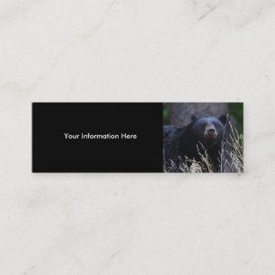 profile or business card, black bear mini business card