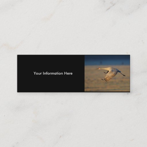 Customizable profile or business card, crane