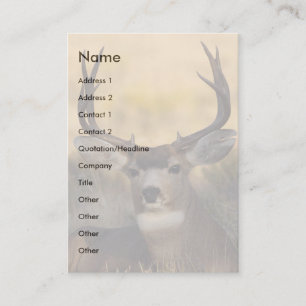 profile or business card, deer business card