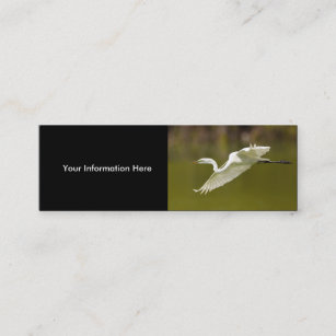 profile or business card, egret mini business card