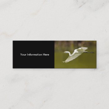 Profile Or Business Card  Egret Mini Business Card by WorldDesign at Zazzle