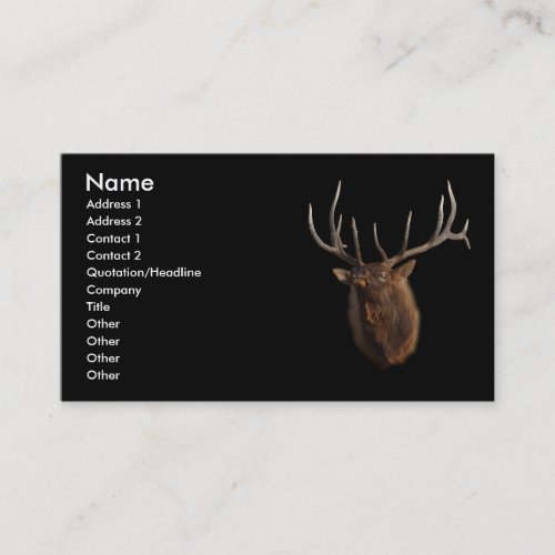 profile or business card, elk