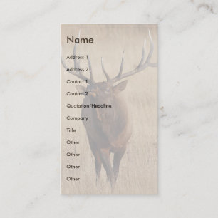 profile or business card, elk business card