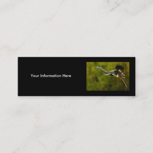 profile or business card, heron