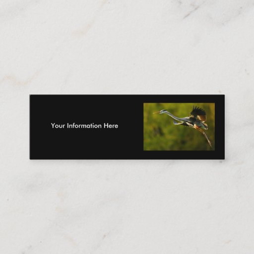 Customizable profile or business card, heron