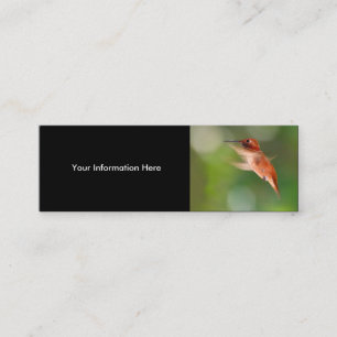 profile or business card, hummingbird mini business card