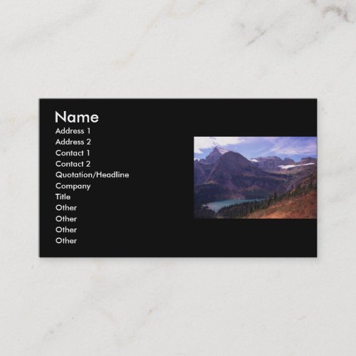 profile or business card, Landscape