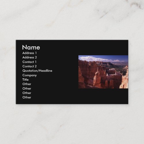 profile or business card, landscape