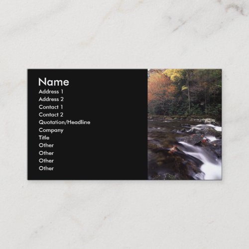 profile or business card, landscape &amp; cascade