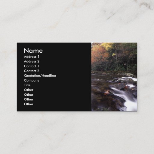 Customizable profile or business card, landscape &amp; cascade